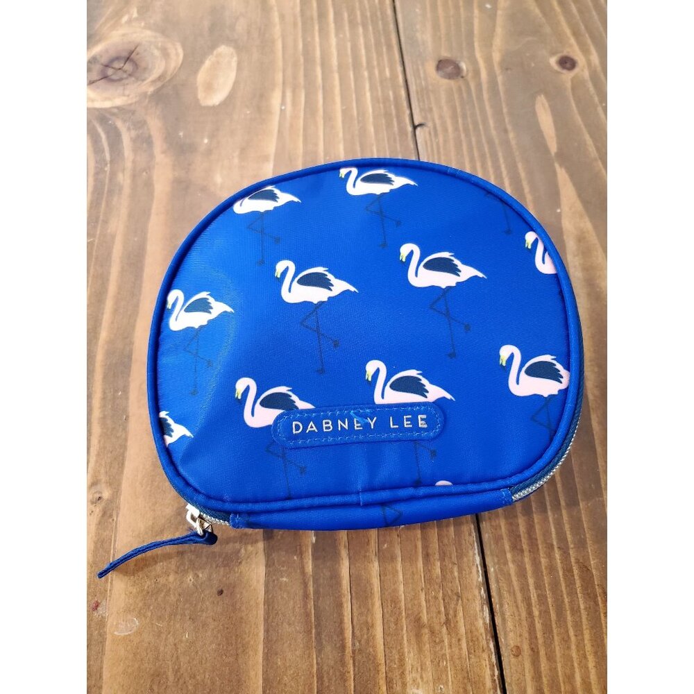 Dabney Lee Blue Flamingo Zip Pouch Accessories  Lightweight Durable